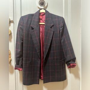Vintage Plaid Blazer